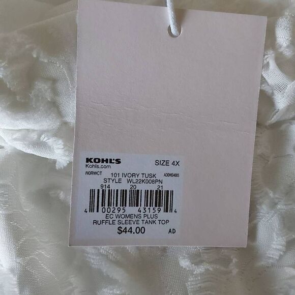 Lauren Conrad Womens Plus Tank Top Sz 4X New - Picture 4 of 8